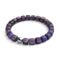 Lila Achat | Silber | Edelstein-Kieselstein-Armband
